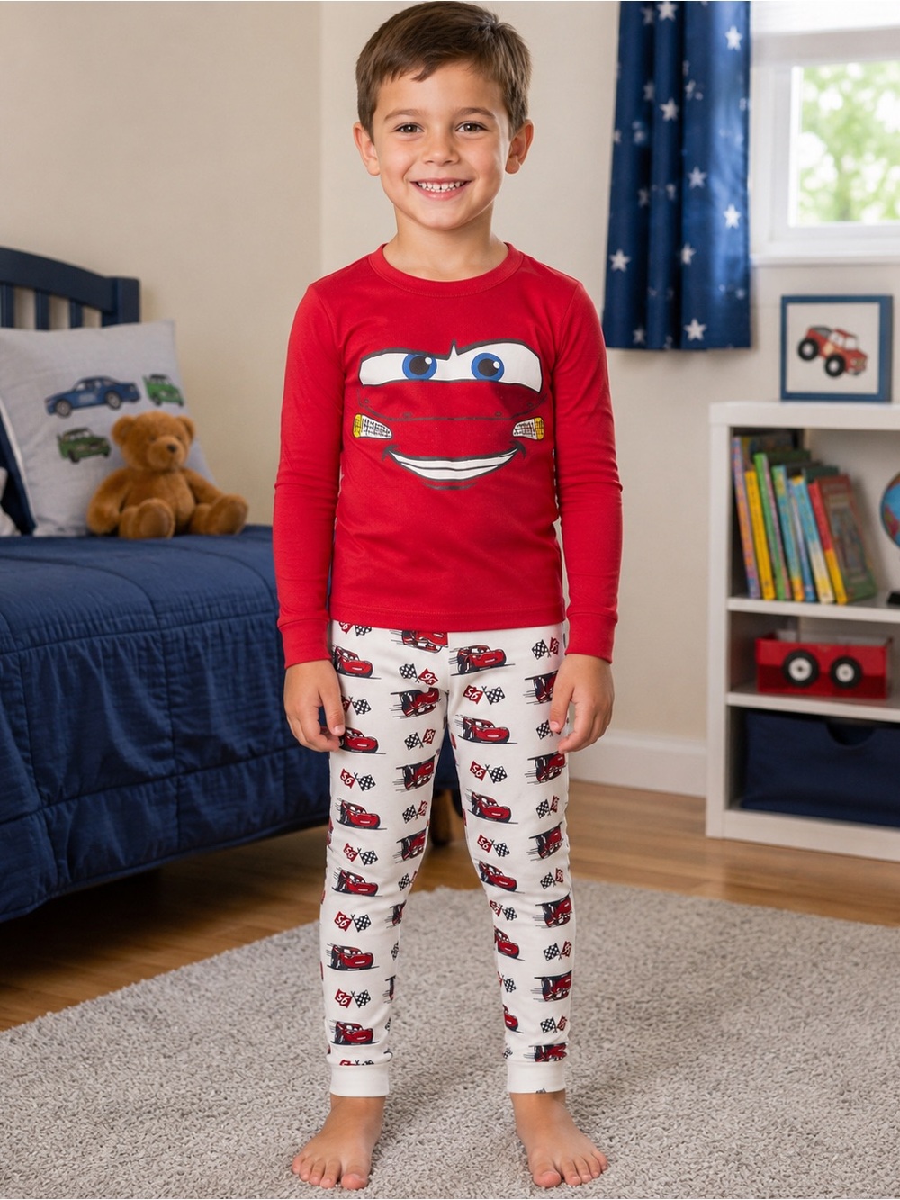 Disney Pixar Cars Boys Lightning McQueen Pajama Set